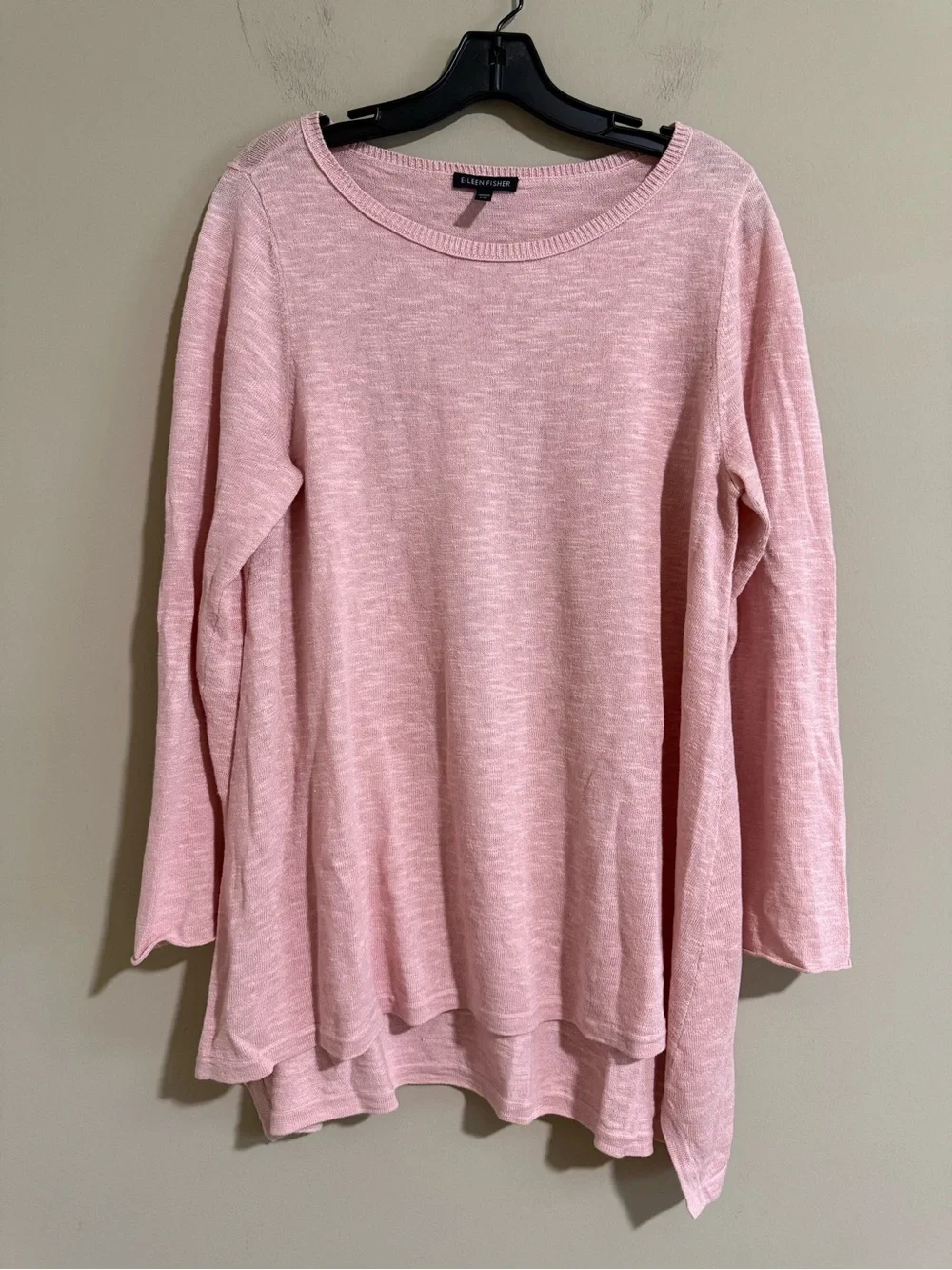 Eileen Fisher Pale Pink Long-Sleeve Tunic